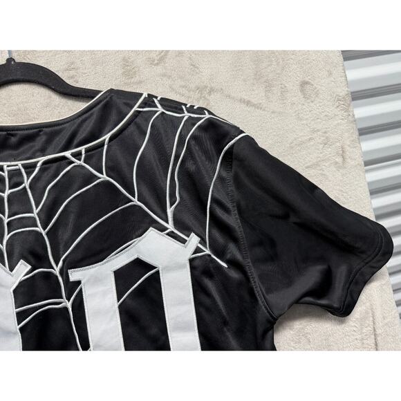 40 Oz New York Forty Ounce NYC Black Spider Web Baseball Jersey Large - Picture 15 of 15